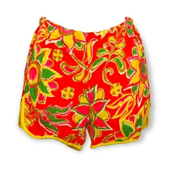 Towncraft Plus Penneys Vintage 1970s Psychedelic Print Shorts size Small - Picture 1 of 6